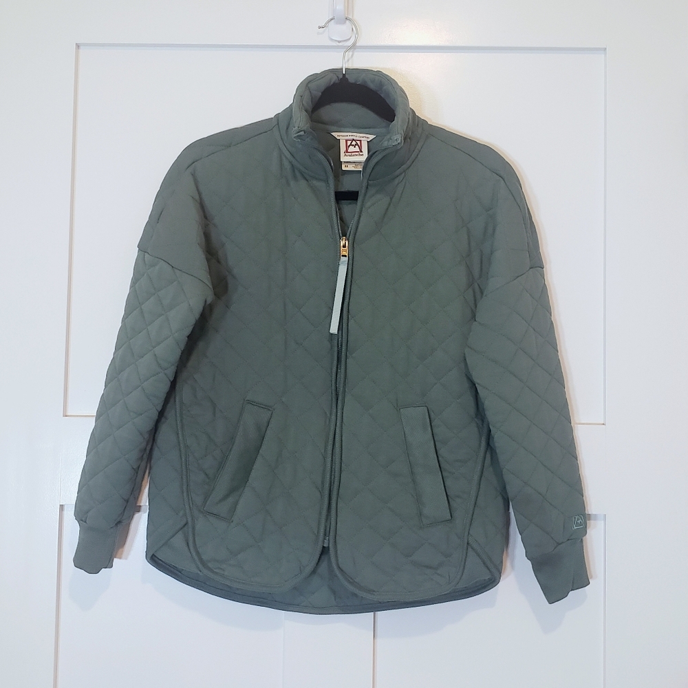 Outdoor Supply Co Avalance Quilted Zip Up Jacket Pockets Green Size XS